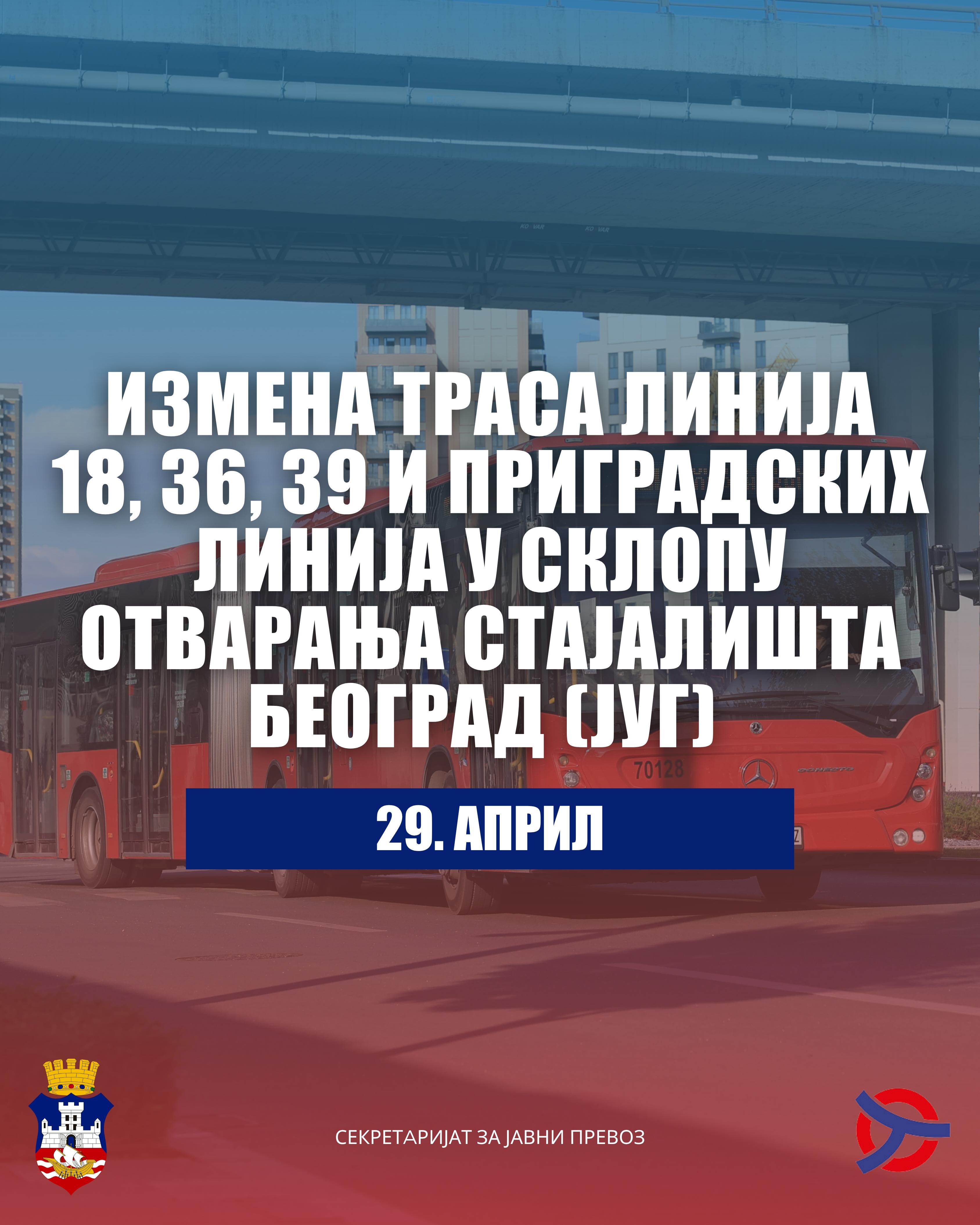 Отварање за саобраћај новог аутобуског стајалишта „Београд (југ)“ и организација линија јавног превоза